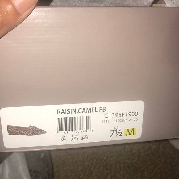 Franco Sarto Leather Shoes Flats Leopard 7.5 new - Picture 10 of 14